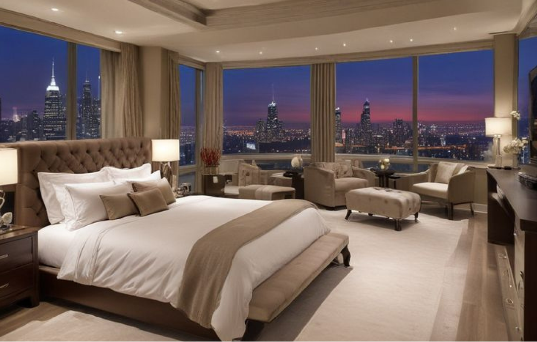 Luxury Bedroom City View
