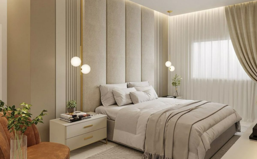 Minimalist Beige Bedroom