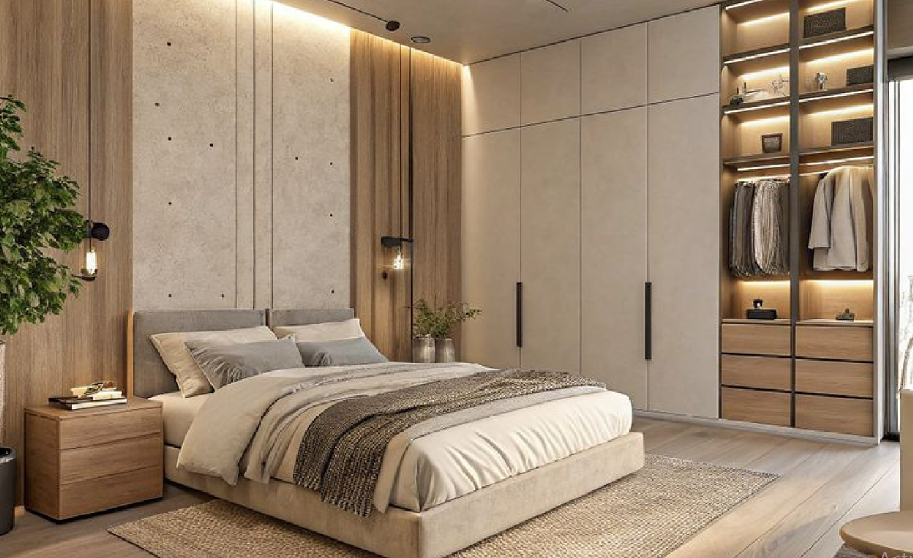 Modern Wood Wardrobe Bedroom